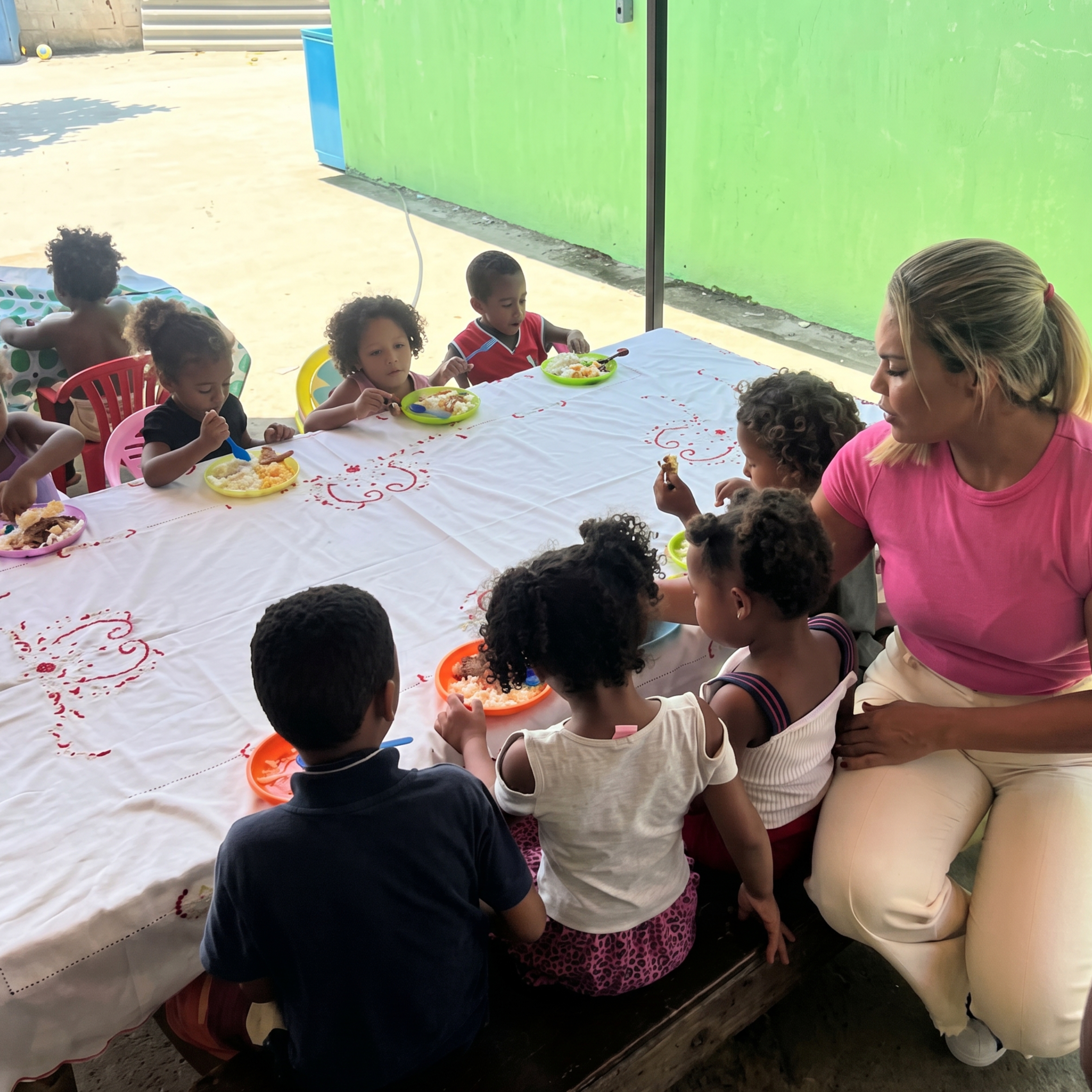 Helena com famílias